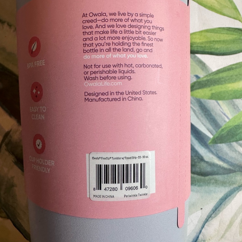 Owala 30oz FreeSip Sway Stainless Steel Water Bottle - Periwinkle Twinkle NWT - Picture 9 of 10